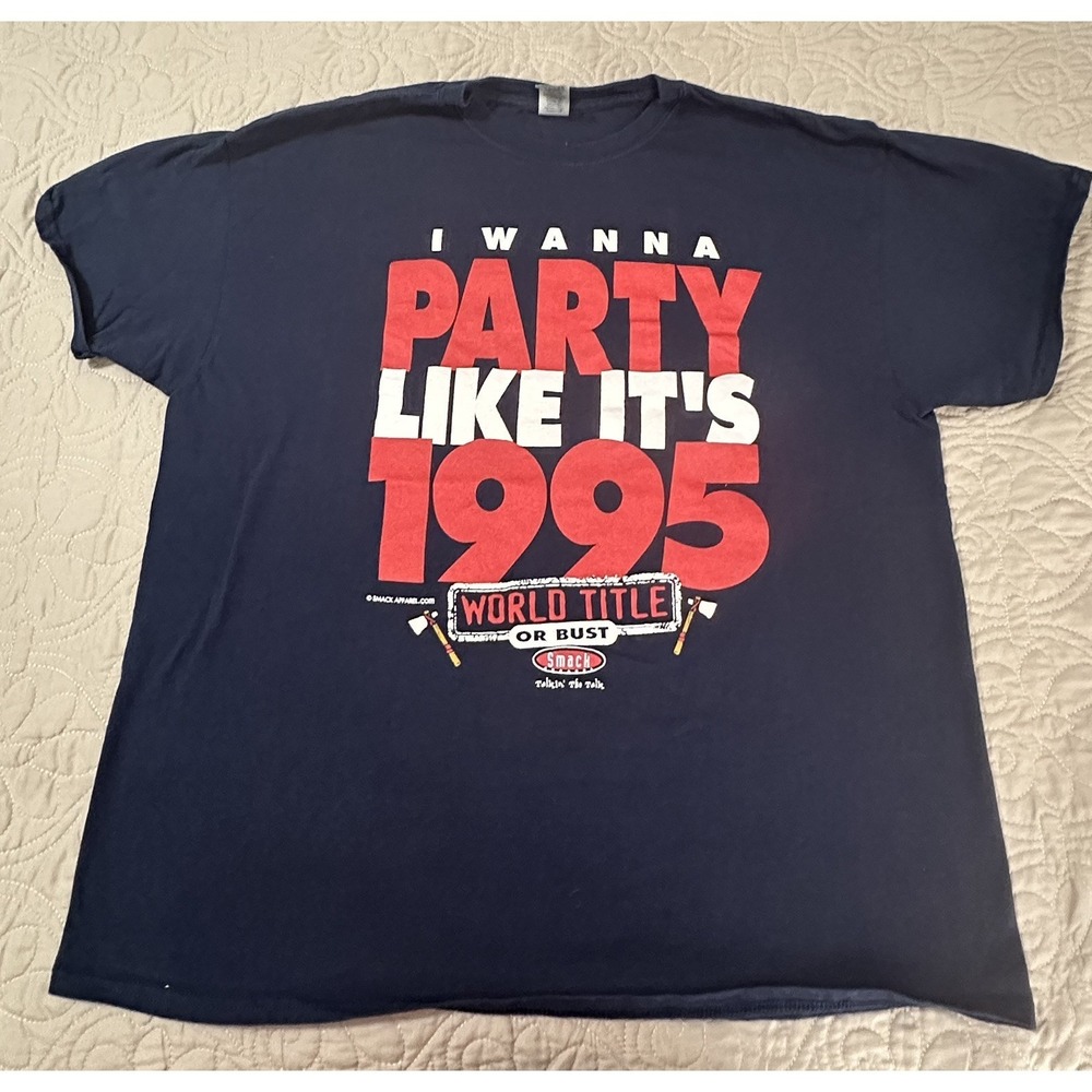 I Wanna Party Like It's 1995 Atlanta Braves T-Shirt Size‎ XL